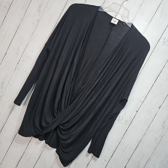 Cabi Women's Black 2-Way Long Sleeve Taylor Wrap Tee Style #3119 Size Small. - Picture 4 of 7